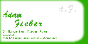 adam fieber business card